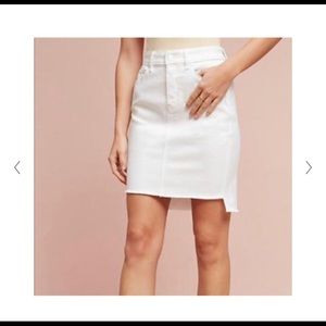 White Denim Pencil Skirt